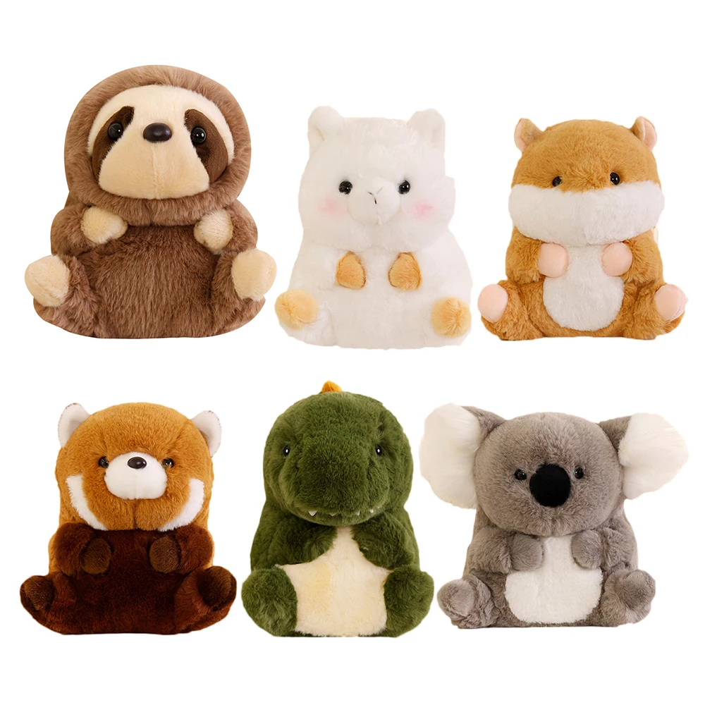 

Мягкая плюшевая игрушка-паром для ленивецов, мягкая милая игрушка в рулоне, буби, красная панда, енот, альпака, хомяк, динозавр, коала, мягкая Успокаивающая кукла