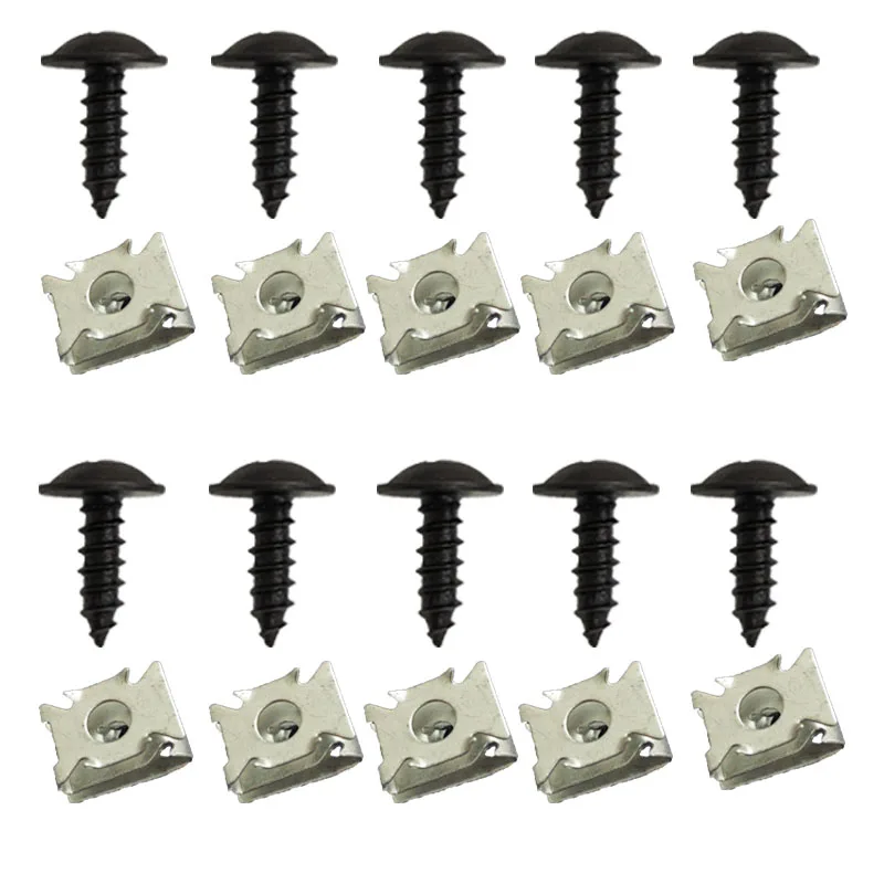 Автомобильный вкладыш на крыло, брызговик, крышка бампера, винт Torx, U-образная гайка N90974701 N90959101 для Vw Golf Beetle Passat для Audi TT A1 A2 A3