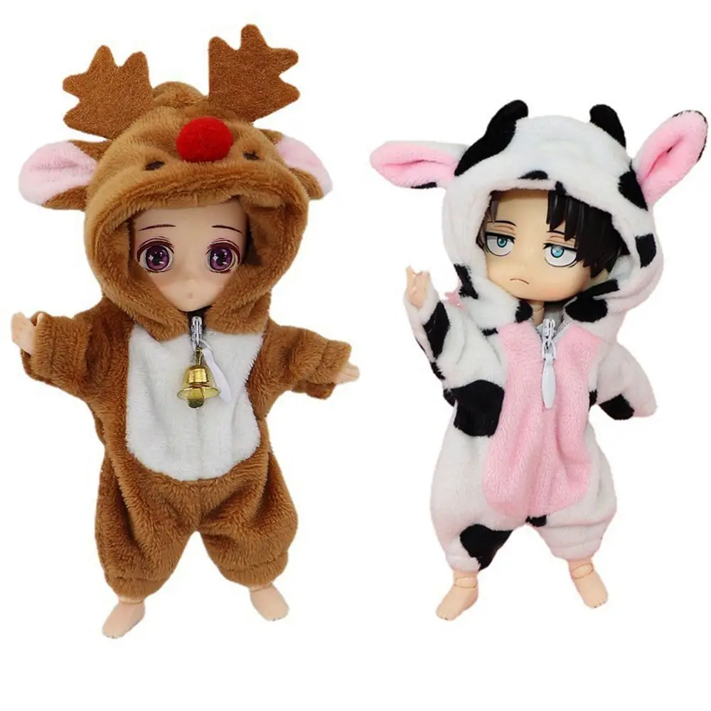 

Модные детские подарочные игрушки из флиса 25 см мягкие материалы для малышей Кукла Мультяшные пижамы одежда аксессуары 1/12 куклы