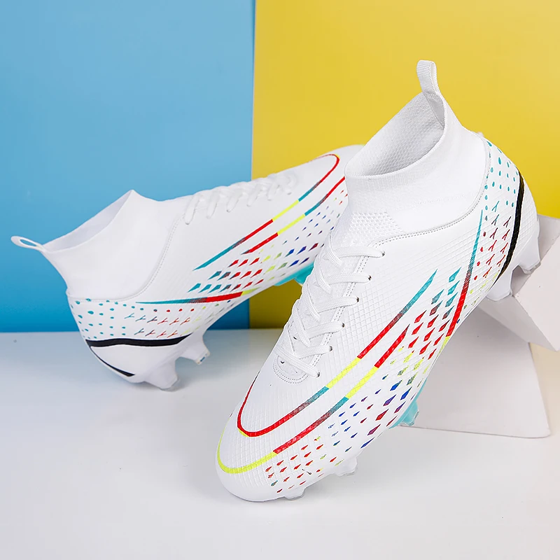Men's Cuff Football Boots Football Shoes Boy's Adult Professional Football Shoes TF/FG Outdoor Training Football Shoes 35-45