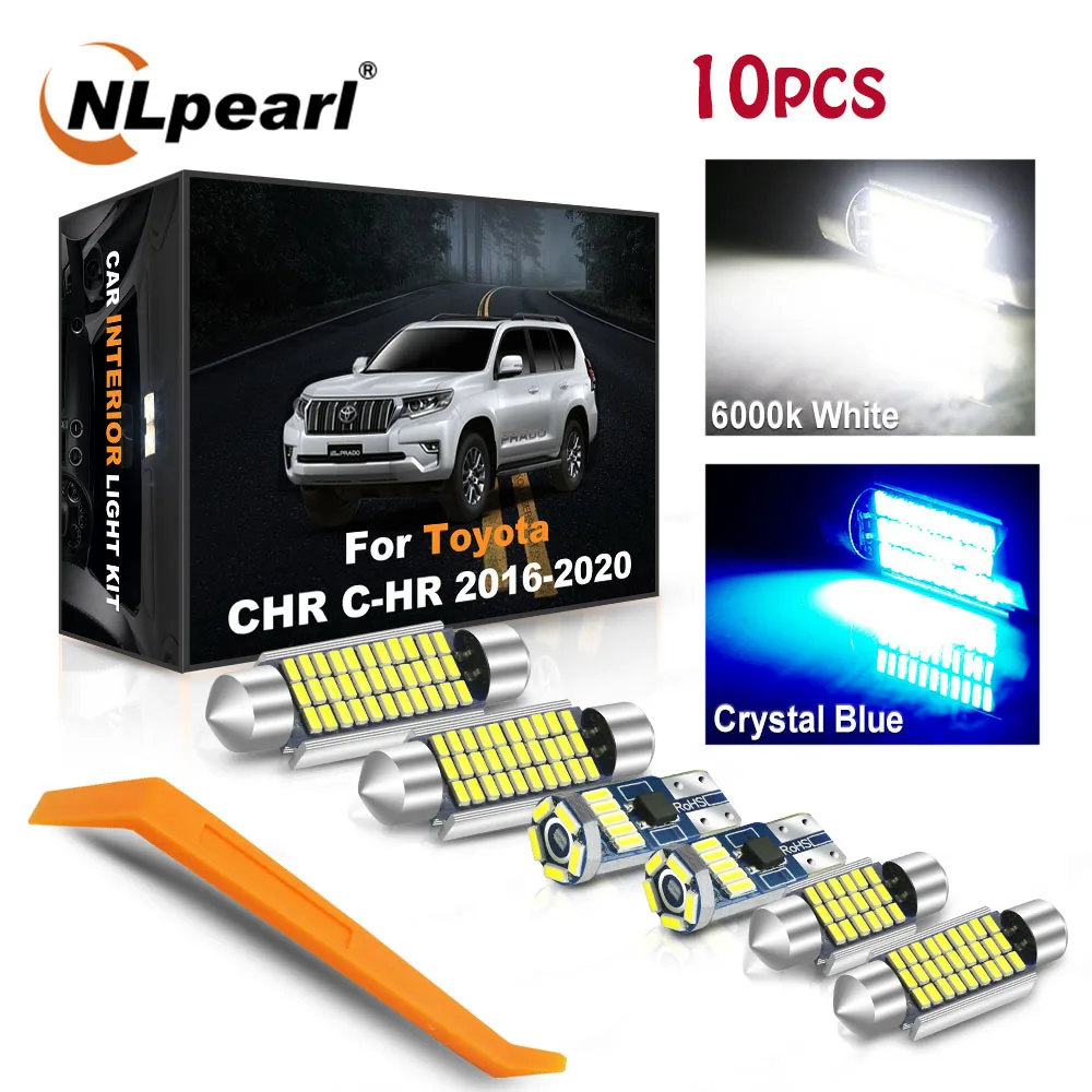 

NLpearl, 10 шт., C5W Canbus для Toyota фонарь 2016-2020 фонарей, светодиодная лампа T10 для внутреннего освещения, лампа для чтения в багажнике