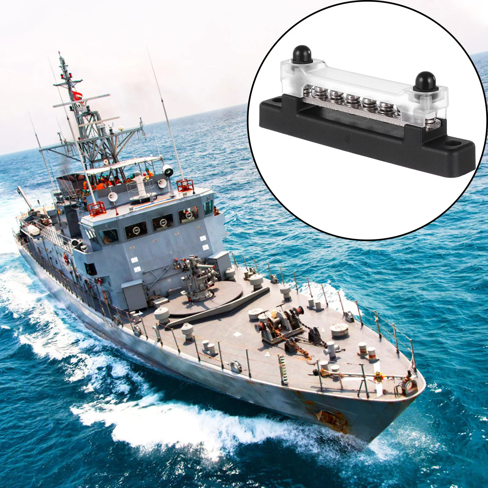 

Bar Block Terminal Distribution 12V Power Marine Forcar Bars Buss Boat Blocks Dc Ground Floor Straight Kit Strip Coverbarrier