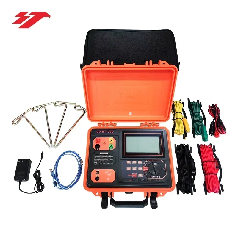 Hengtai GD-HT719D Тестер сопротивления заземления Измеритель почвы
