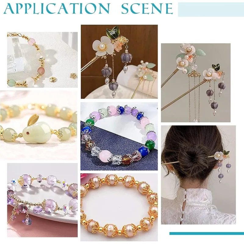 160 шт. шапочки для бусин из нержавеющей стали 7-15 мм