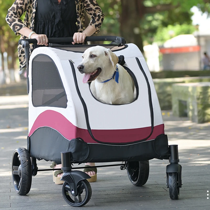 Maximum Capacity 60KG Cat Dog Luggage Baby Stroller Pet Stroller Cat Carrier Folding Trolley Case Cat Pet Stroller Breathable