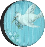 spare tire cover universal portable tires cover dove of peace olive branch car tire cover wheel protector weatherproof a