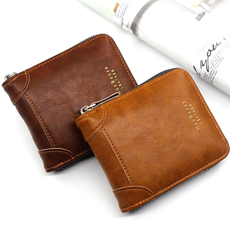 

PU Leather Men's Wallet Luxury Designer Card Holder Wallets for Male Short Men Quality Cardholder Coin Purse Billetera Hombre