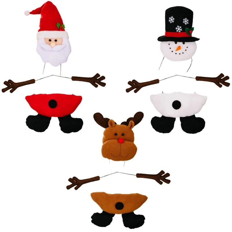 

Plush- Santa Snowman Elk Plush-Dolls Ornament Decor for Christmas Tree