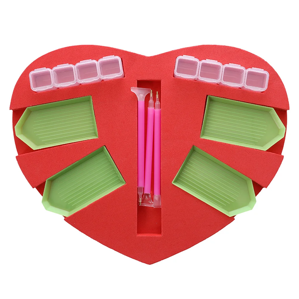 

10 Pcs Multi-function Point Drill Disc Storage Tray Holder Bead Diamond Box Tool Kits Tools