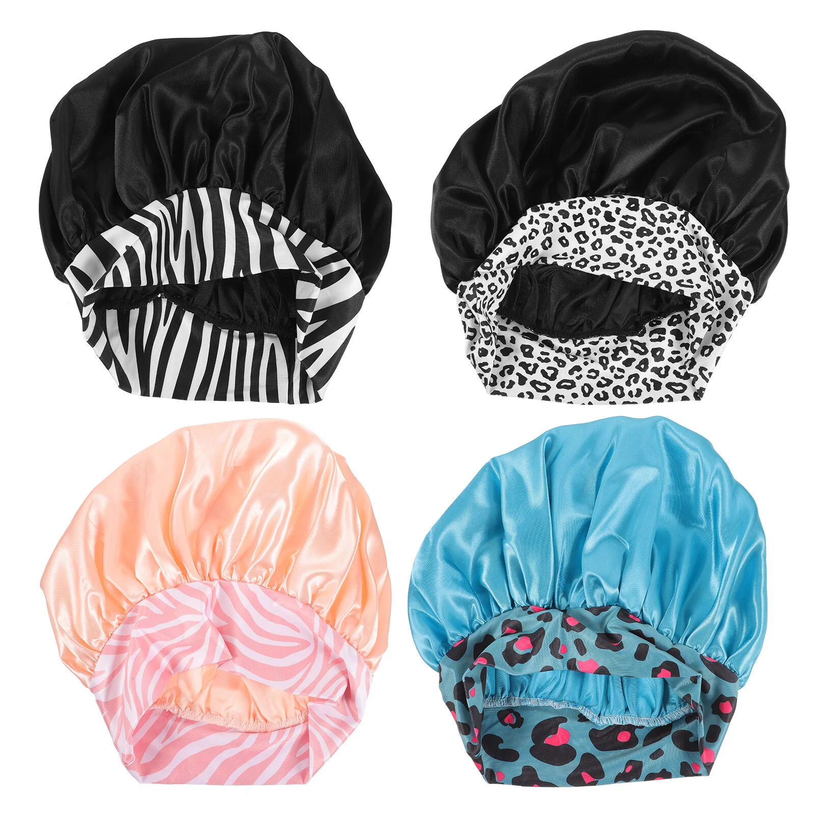 

Hat Cap Satin Bonnet Hair Sleep Bath Night Shower Sleeping Silk Caps Hats Turban Beauty Spa Chemo Braid Convenient Practical