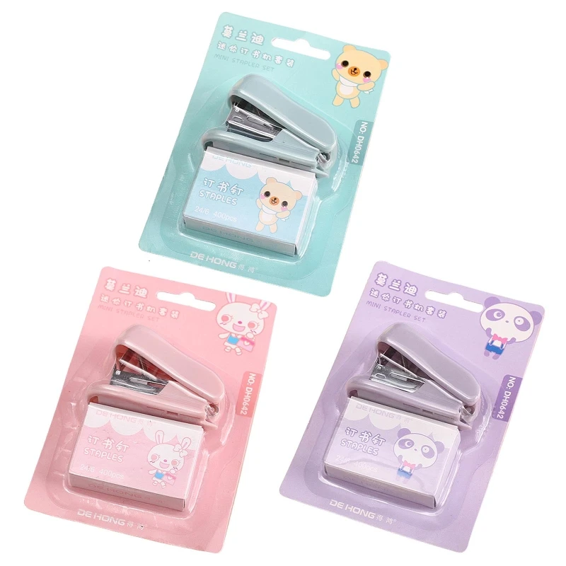 

Portable Stapler Set 400 Pcs 24/6 Staples 20 Sheets Capacity for Adult Office