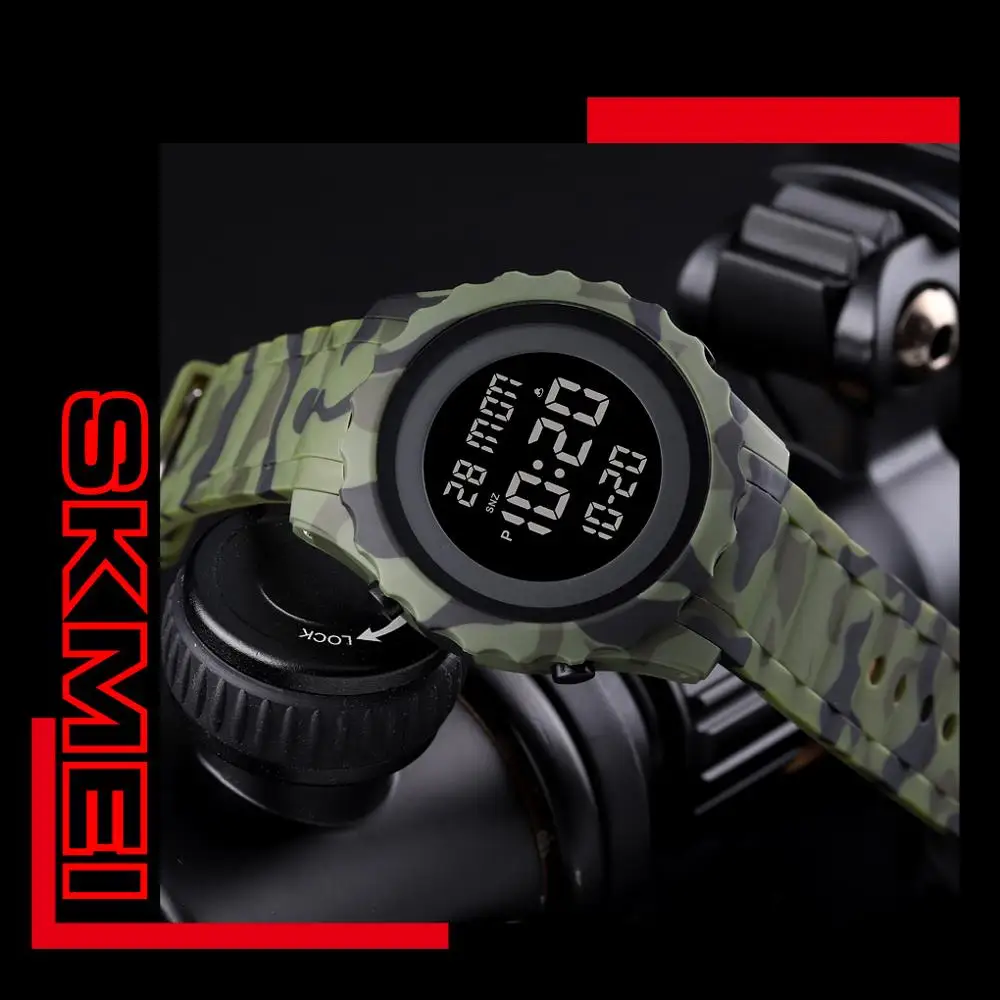 

SKMEI Brand Sports Watch Mens Watches Luxury Digital Wristwatches Waterproof Countdown Alarm Chrono LED Clock Relogio Masculino