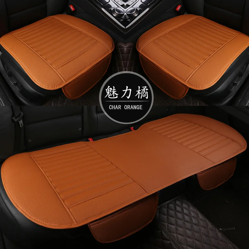 

Wholesale Four Seasons Car Seat Cushion Anti-motion No Backrest Three-piece Set Breathable Fast Leather Seat Cushion