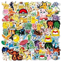 1050100pcs pokemon games anime stickers kawaii pikachu cute stickers skateboard guitar laptop waterproof sticker for kids toys