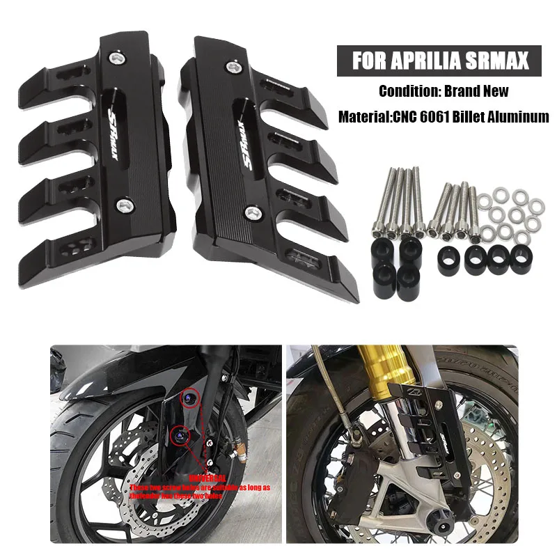

For Aprilia SRMAX300 SRMAX250 SR MAX 300 250 Motorcycle CNC Accessories Mudguard Side Protection Front Fender Anti-Fall Slider