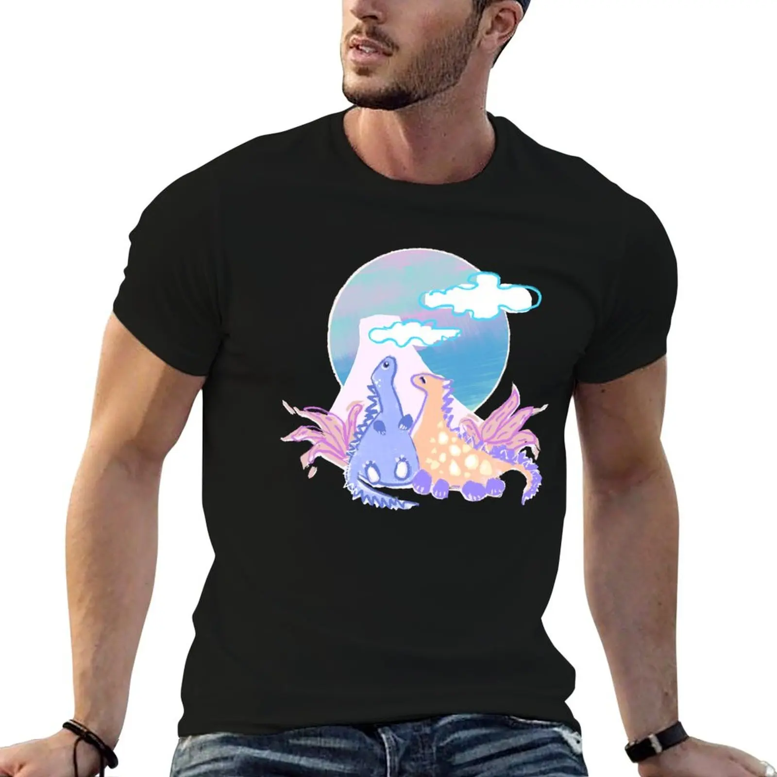 Футболка с динозаврами и стегозавром футболки графическим рисунком футболка на