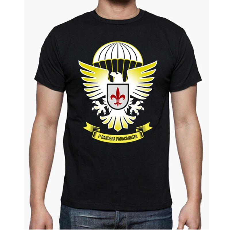Camiseta águila Brigada Paracaidista Español. 100% Algodón, De Alta Calidad, De Gran Tamaño, informal