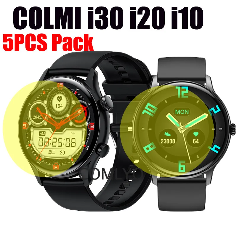 

5Pcs Pack Soft Film For COLMI i30 i10 i20 Screen Protector Smart watch TPU Hydrogel Unthin HD Clear Anti-Scratch Films