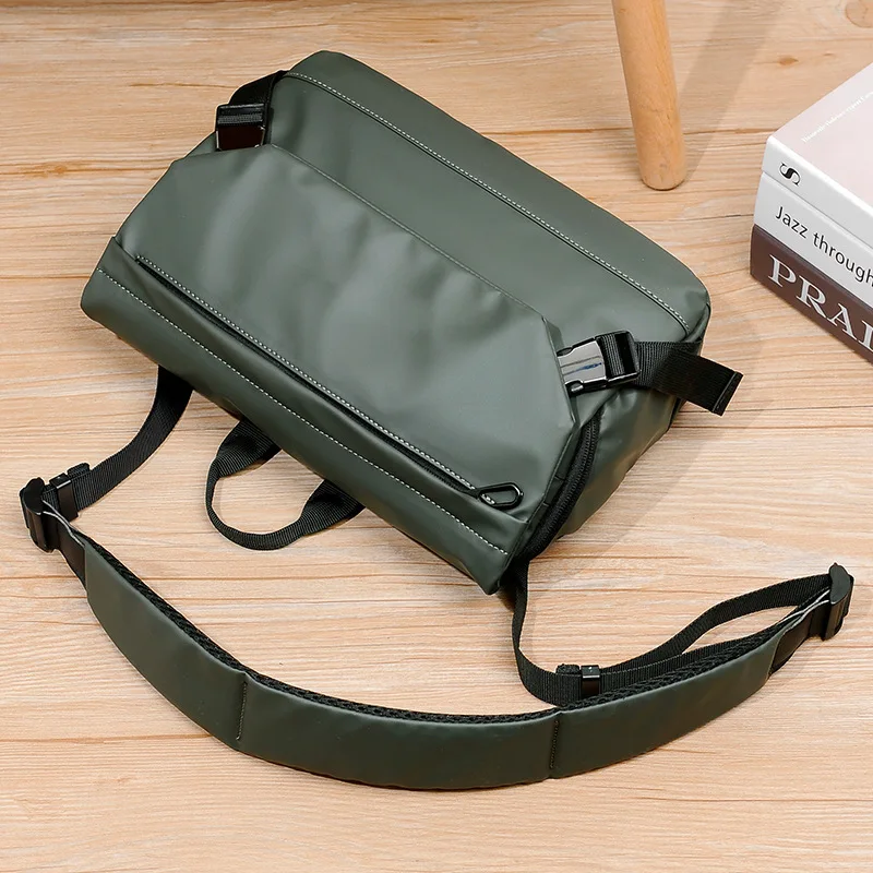 

Fashion Casual Small Shoulder Bag for Men Luxury Plaid Leather Korean style Mini Messenger Bag Daily Street Handbag and Cluthes