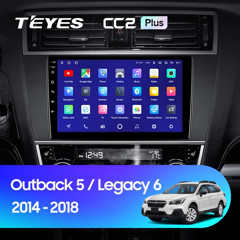 TEYES CC2L и CC2 Plus Штатная магнитола For Субару Аутбэк BS Легаси BN Subaru Outback 5 2014 - 2018 Legacy 6 2017
