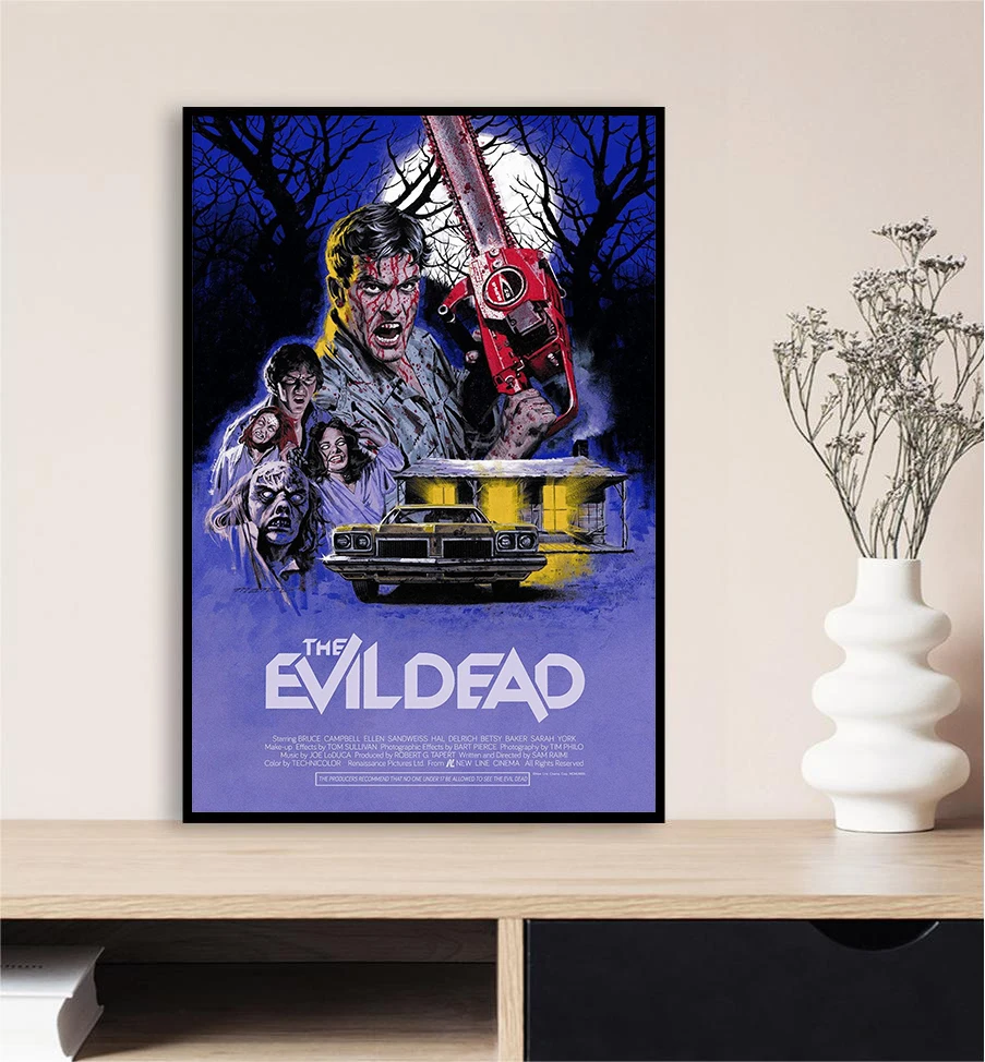 Классический винтажный постер из фильма ужасы абстрактный картины на холсте