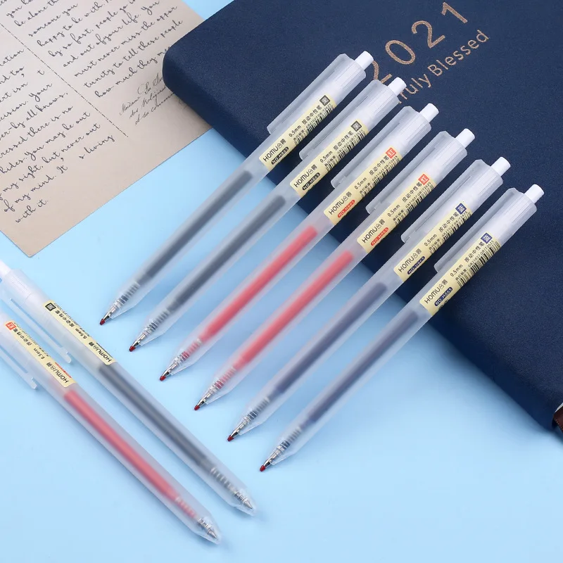 

4Pcs Ballpoint Pen 0.5mm Black Red Blue Ink Gel Pens Writing Office Accessories School Supplies Stationery