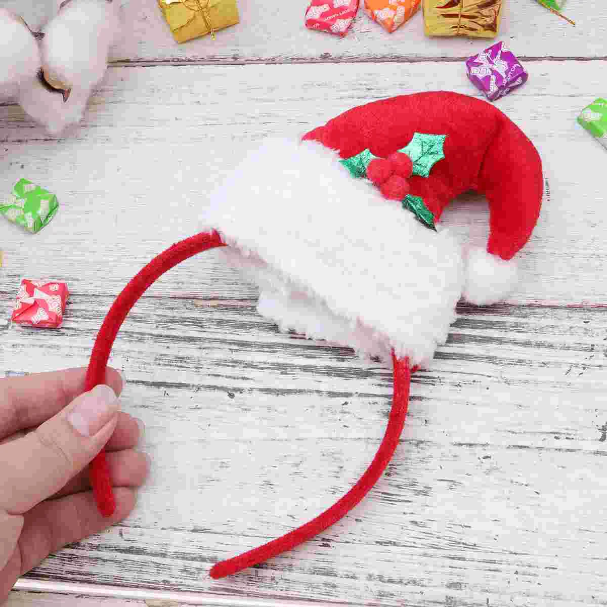 

Christmas Decorative Headband Adorable Hair Bands Hat Hair Hoops Christmas Design Headdress Party Favors Supplies Decorations