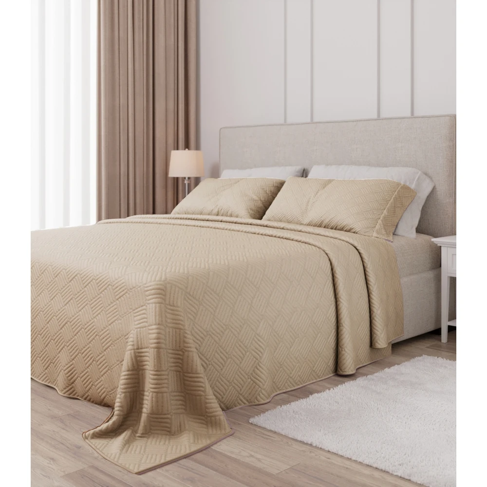 Покрывало ПЕЧЕНЬЕ однотонное 160х220 арт. 93 | Дом и сад