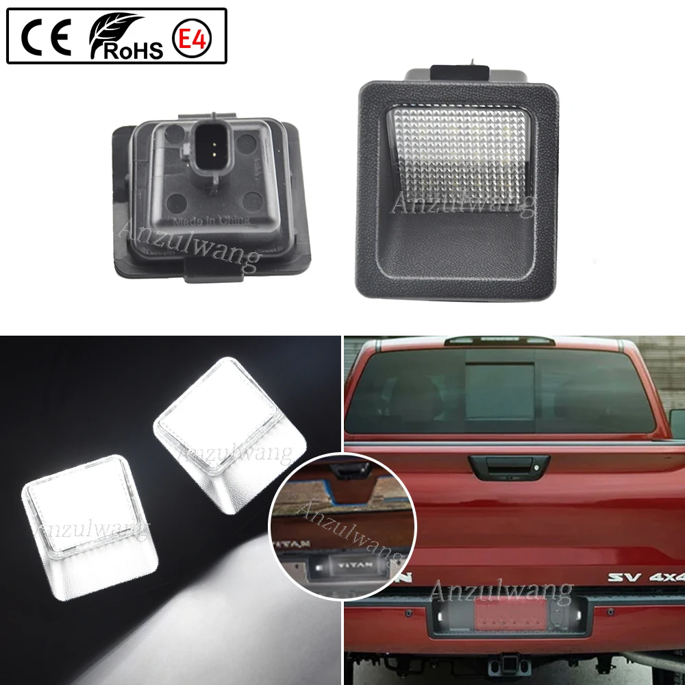 Без ошибок белый цвет фотолампа с номерным знаком для Nissan Titan A61 2016-2019 Frontier(D41) 2022-
