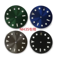 nh35 watch accessories 29mm dial blue luminous for japanese nh35 movement