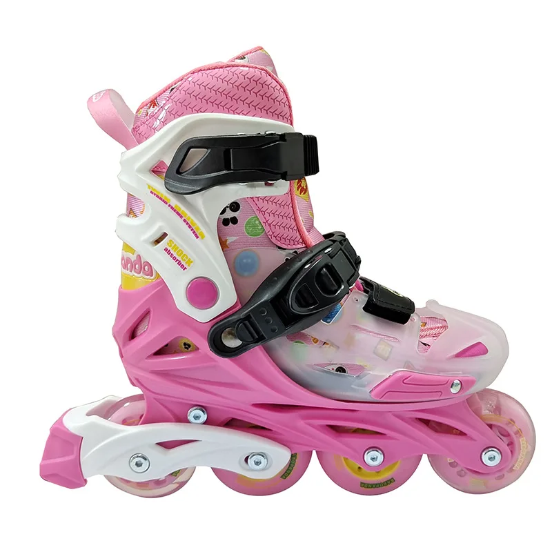 

Детская обувь для катания на коньках, прямые роликовые коньки для мужчин и женщин, полный комплект роликовых коньков, обувь на плоской подошве с подсветкой