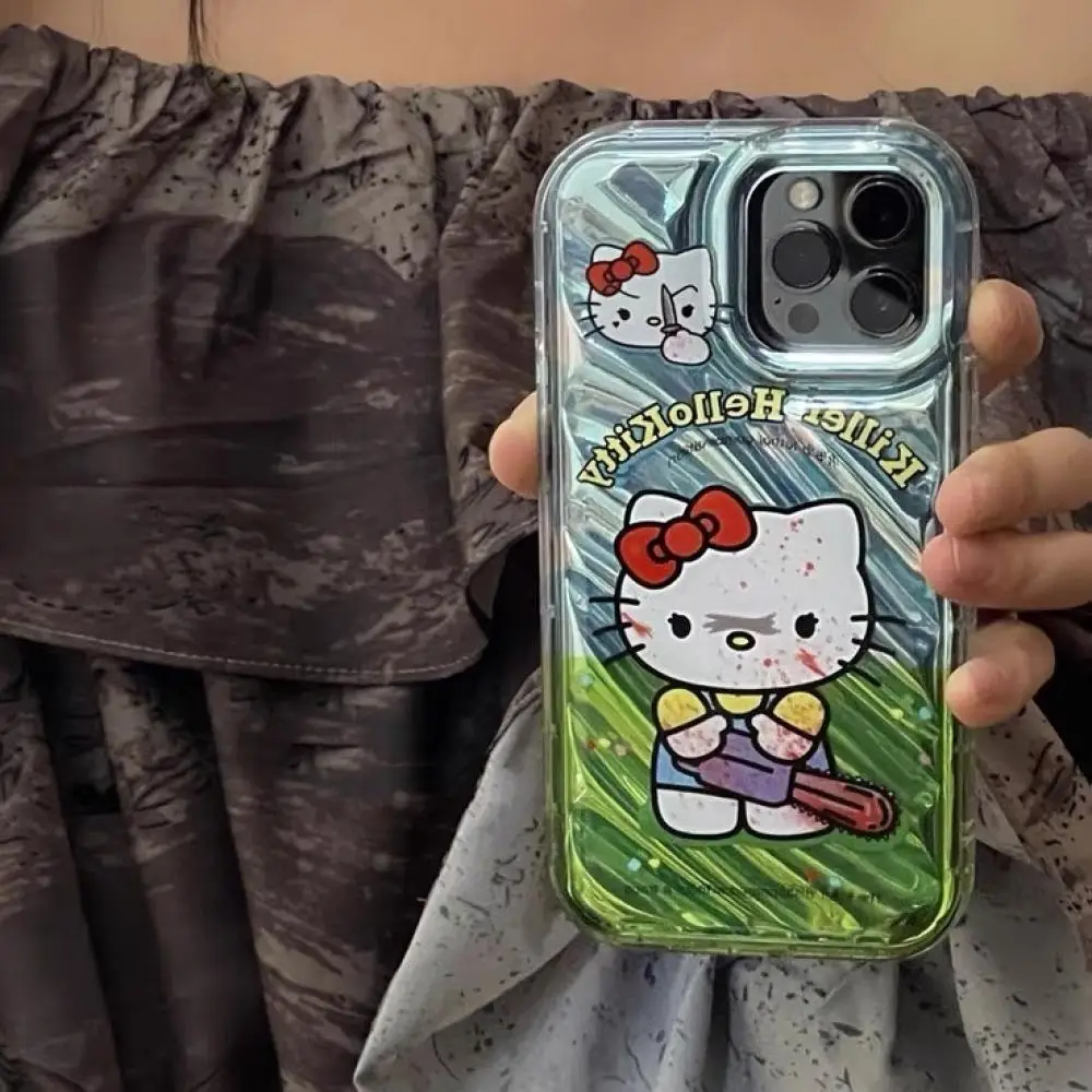 

Чехол для телефона Sanrio Hello Kitty Y2K, мультяшный противоударный силиконовый мягкий чехол для Iphone 14 13 12 11 Pro X Xr Xs Max 7Plus 8Plus