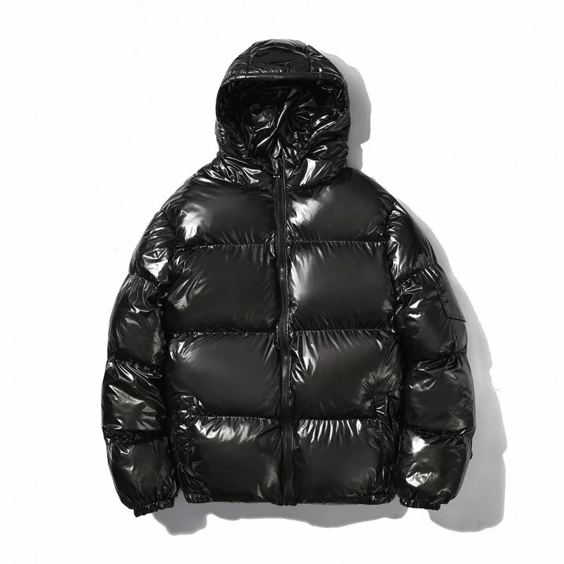

2023 High Quality Men Down Cotton Jacket Brand Clothing Casual Warm Hooded Parkas Coats Shiny Winter Jackets Men's Windbreakers