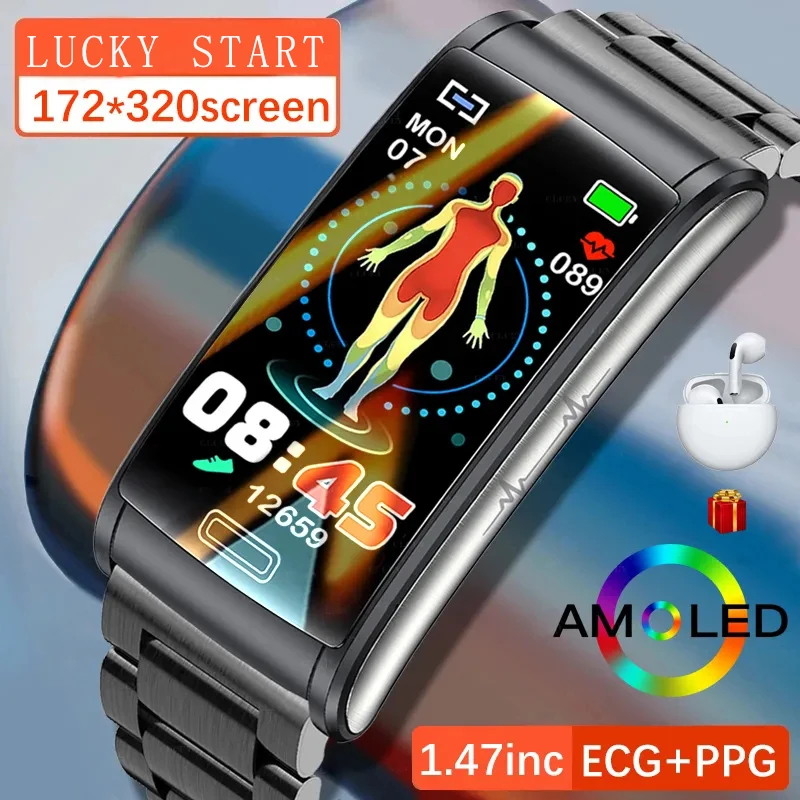 

2023 Painless Non-invasive Blood Sugar Smart Watch Men Laser Treatment Health Blood Pressure Sport Women Glucometer Smart Watch