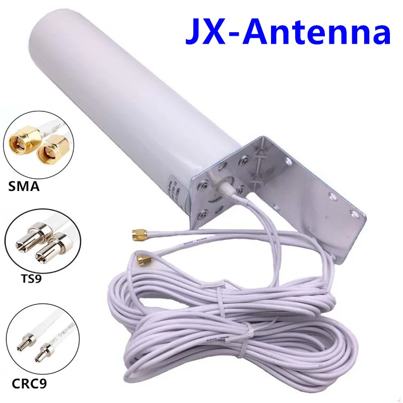 

JX внешняя антенна 3G / 4G LTE для модема маршрутизатора 3G / 4G с коннектором 5 м Dual slider crc9 / TS9 SMA