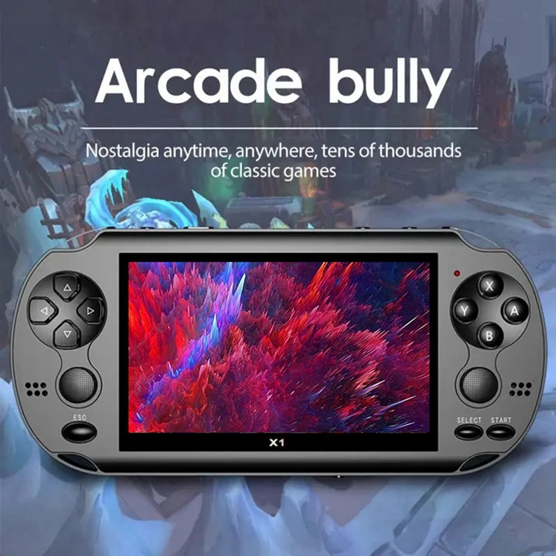 4 3-дюймовая игровая консоль 8G 10 000 игр 128 бит для игровой консоли PSP GBA GBC PS1 Игровой