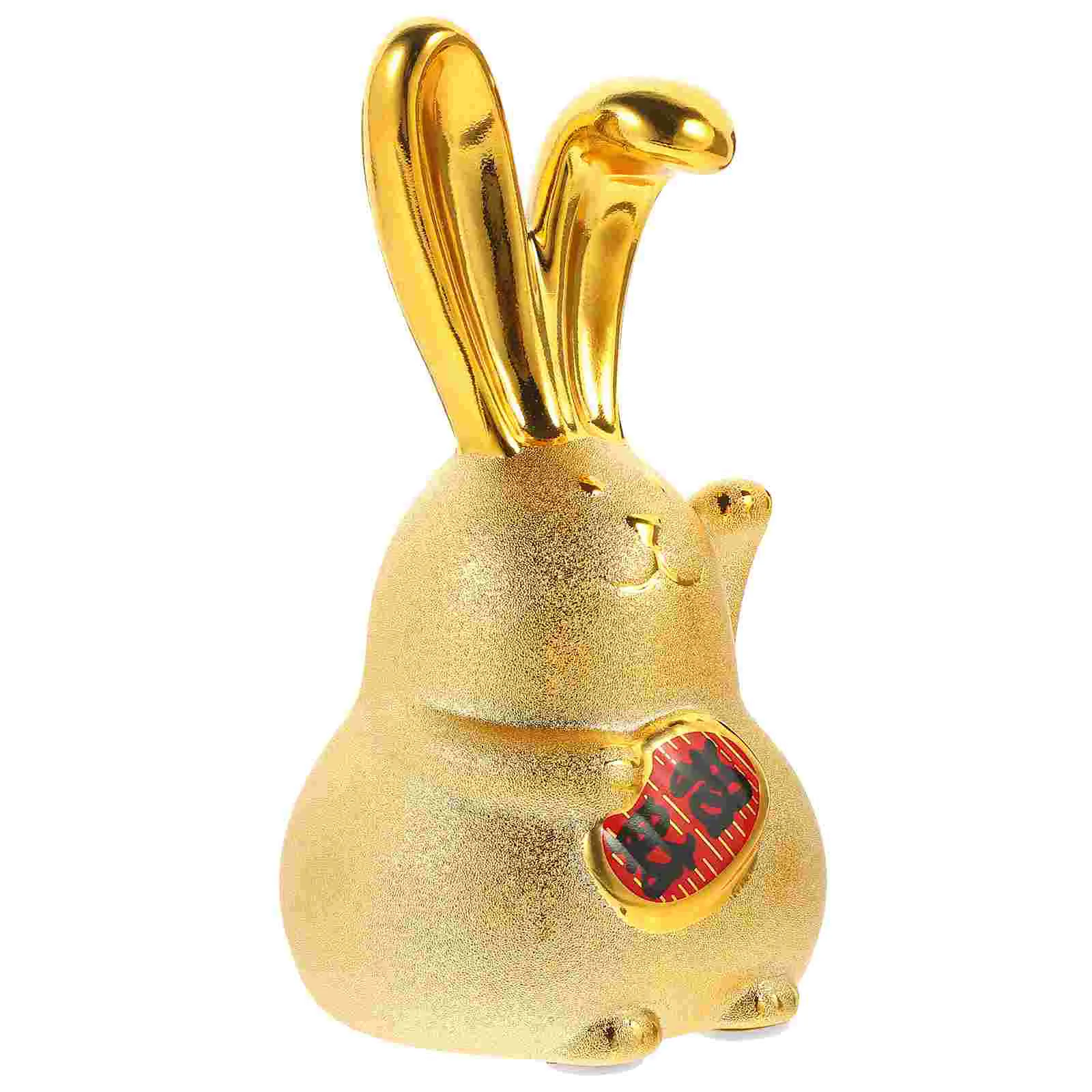 

Bank Rabbit Piggy Bunny Money Chinese Coin Jar Year Saving Statue Zodiac Kids Figurine Decor New Figurines Pot Ceramic Animal