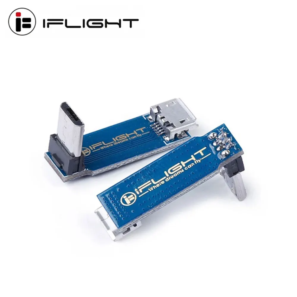 

IFlight L-Type Adapter Plate Micro USB Male To Female Extension Board for RC FPV Racing Flight Controller DIY Parts