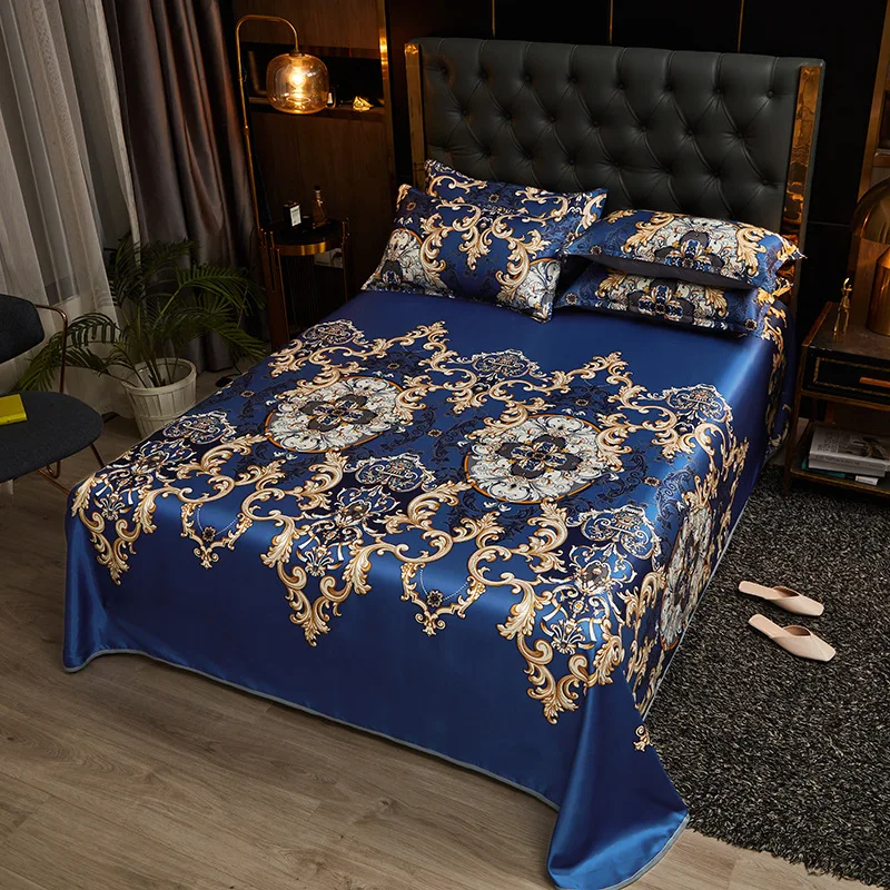 

Summer Cool Ice Mat Viscose Fiber Bed Spread Machine Washable Plus Size 90 Inchesx98 Inches Bed Sheet with Pillowcases