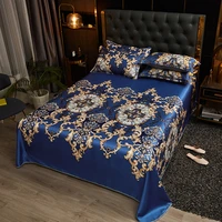 summer cool ice mat viscose fiber bed spread machine washable plus size 90 inchesx98 inches bed sheet with pillowcases