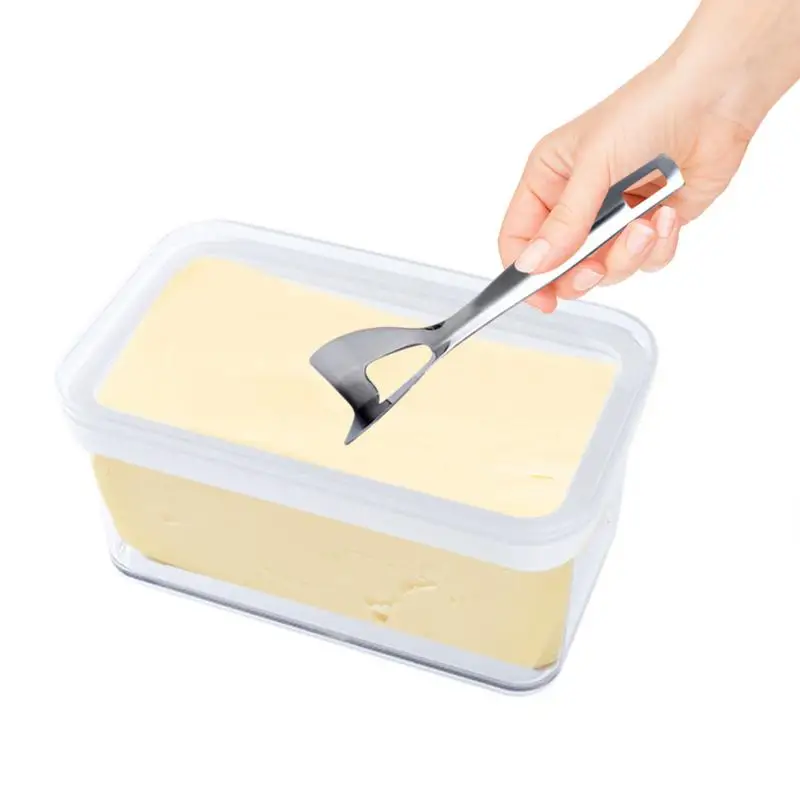 

Butter Dish With Cover Transparent Butter Box With Cutter Large Butter Keeper With Butter Spreader Cheese Crisper Food Storage