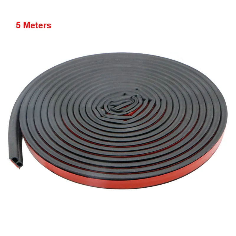 

5Meters Car Door Seal Strips Sticker B Shape Weatherstrip Rubber Seals Sound Insulation Sealing Automobiles Interior Accessories