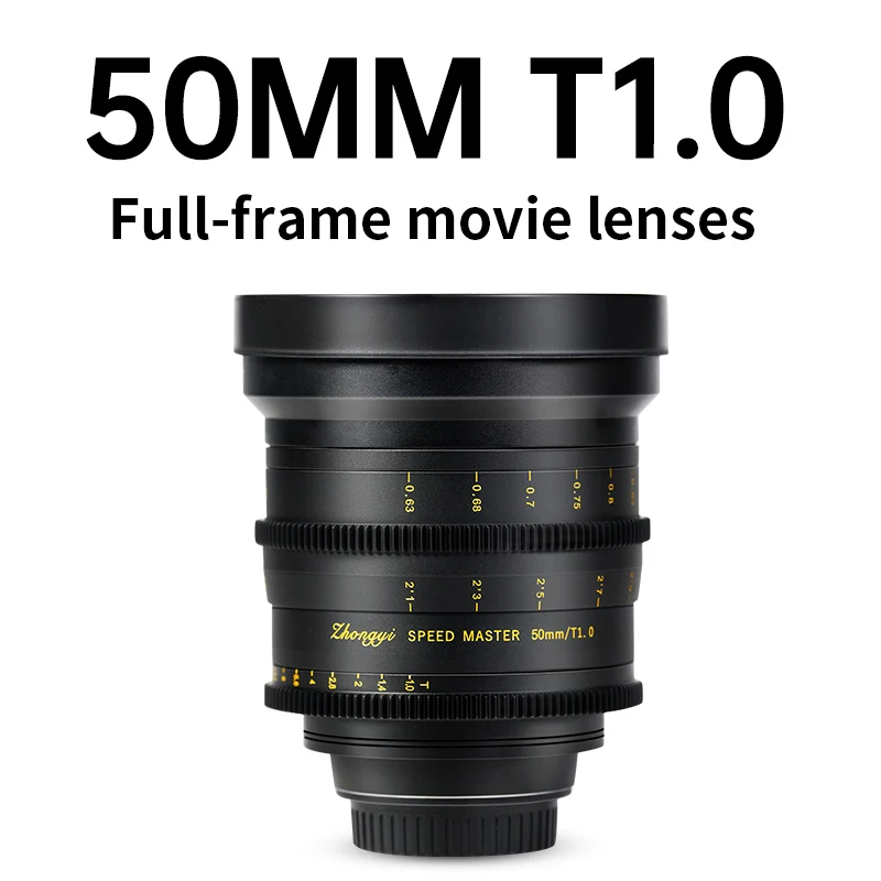 Zhongyi 50 мм T1.0 PL/EF кино объектив с ручной фокусировкой для ARRI RED SONY CineAlta AJA CION