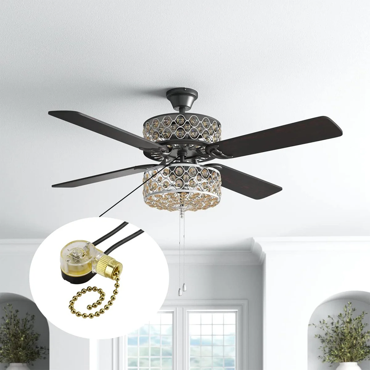 3 упаковки выключатель света вентилятора на потолке ZE-109 переключатель замена