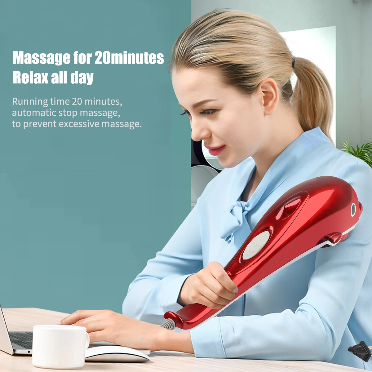 Дельфин-массажер массажный молоток для спины Вибрационный инфракрасный ролик