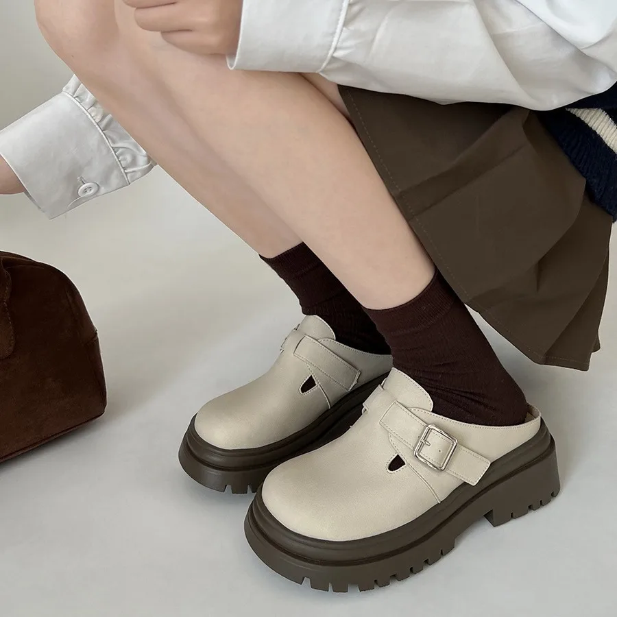 Женские туфли 2023 низкие женские тапочки роскошные на платформе новые