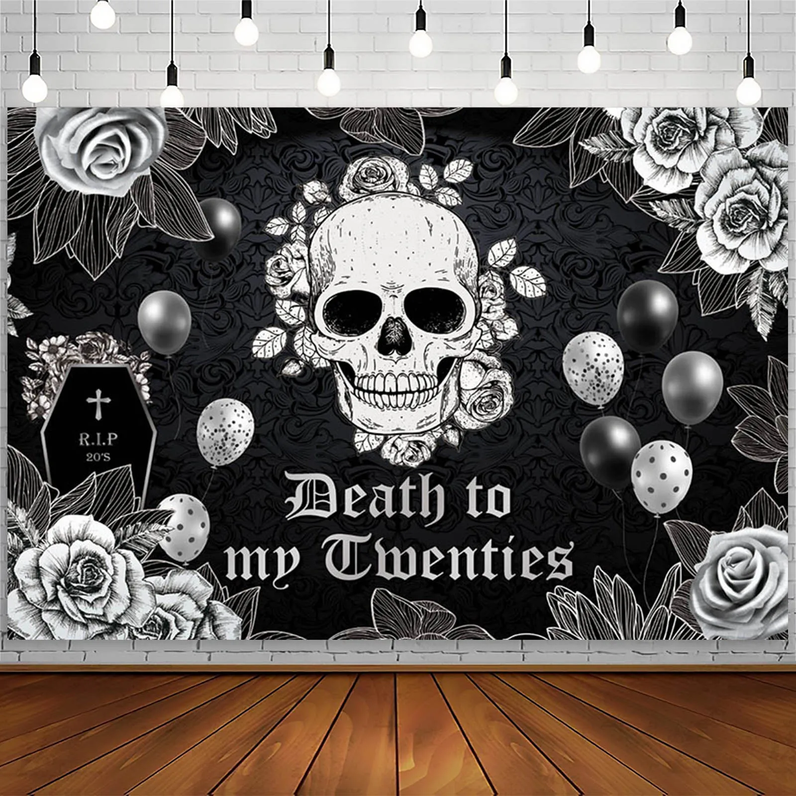 Фон для фотосъемки с надписью Death to My Twenty