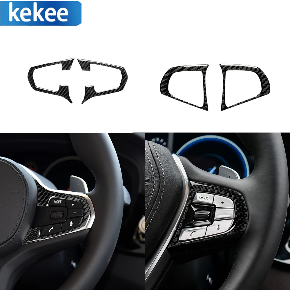 

Для BMW 5 серии G30/G38 X3 G01/G08, декоративная наклейка из углеродного волокна, кнопка рулевого колеса, рамка, отделка, аксессуары для интерьера автомобиля