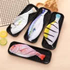 Рыбка карандаш коробка большой емкости чехол для ручки школьная Веселая перьевая ручка искусственная домашняя сумка для хранения соленые канцелярские принадлежности