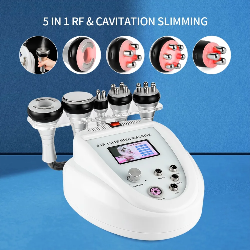 

5-IN-1 Home Use Multifunction RF & 40K Cavitation Body Slimming Liposuction Machine Weight Loss Anti Cellulite Wrinkle Removal